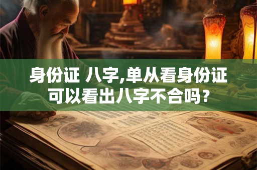 身份证 八字,单从看身份证可以看出八字不合吗？