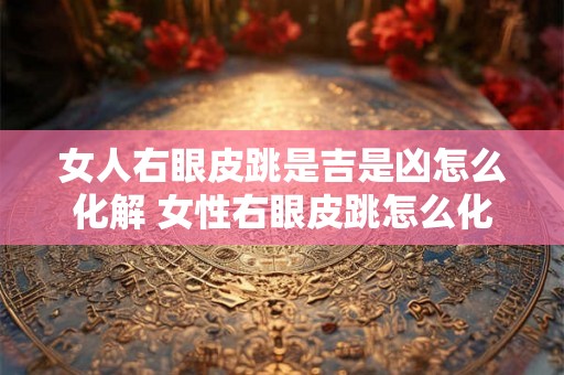 女人右眼皮跳是吉是凶怎么化解 女性右眼皮跳怎么化解