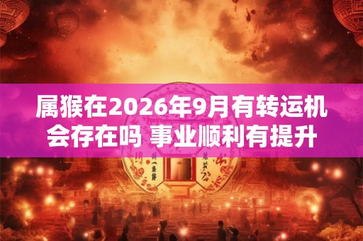 属猴在2026年9月有转运机会存在吗 事业顺利有提升