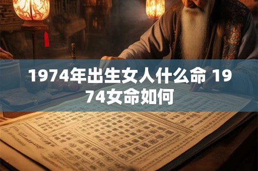 1974年出生女人什么命 1974女命如何 1974年出生女人什么命 1974女命如何