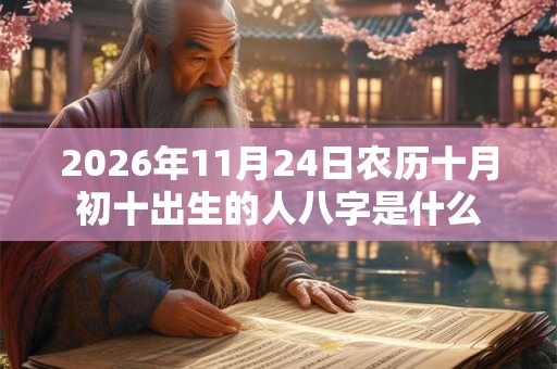 2026年11月24日农历十月初十出生的人八字是什么 2026年11月24日农历十月初十出生的人八字是什么