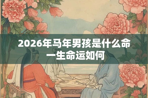 2026年马年男孩是什么命 一生命运如何