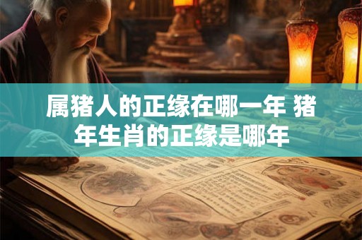 属猪人的正缘在哪一年 猪年生肖的正缘是哪年