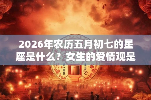 2026年农历五月初七的星座是什么？女生的爱情观是什么？