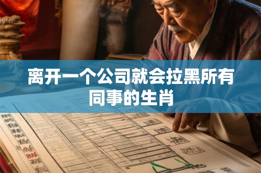 离开一个公司就会拉黑所有同事的生肖