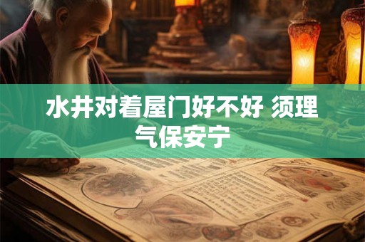 水井对着屋门好不好 须理气保安宁