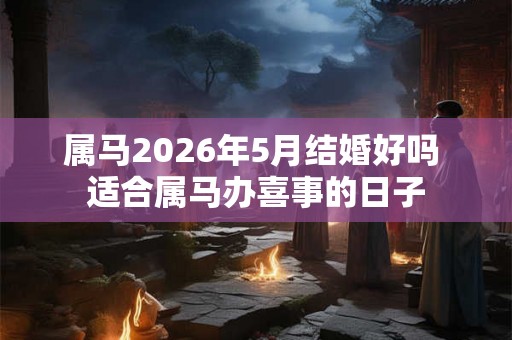 属马2026年5月结婚好吗 适合属马办喜事的日子