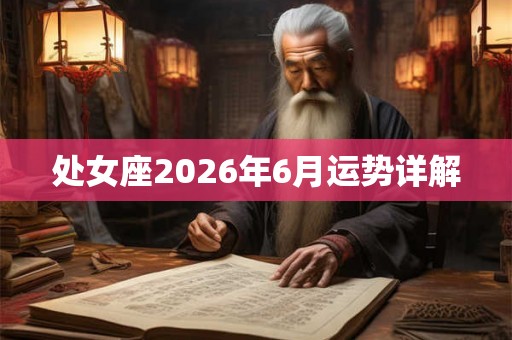 处女座2026年6月运势详解