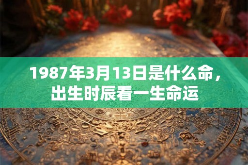 1987年3月13日是什么命，出生时辰看一生命运