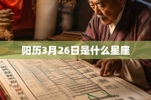 阳历3月26日是什么星座
