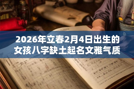 2026年立春2月4日出生的女孩八字缺土起名文雅气质名字