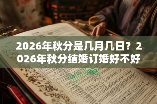 2026年秋分是几月几日？2026年秋分结婚订婚好不好？