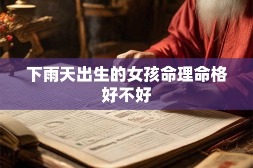 下雨天出生的女孩命理命格好不好