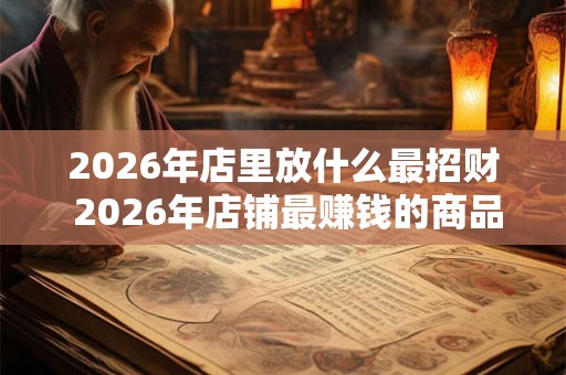 2026年店里放什么最招财 2026年店铺最赚钱的商品是什么