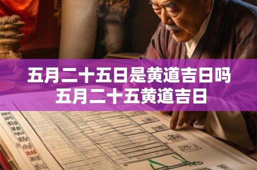 五月二十五日是黄道吉日吗 五月二十五黄道吉日
