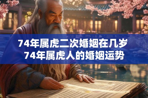 74年属虎二次婚姻在几岁 74年属虎人的婚姻运势 74年属虎二次婚姻在几岁 74年属虎人的婚姻运势