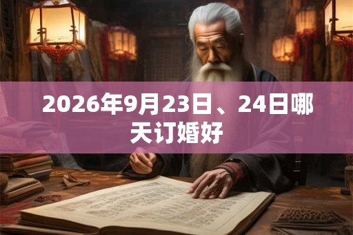 2026年9月23日、24日哪天订婚好