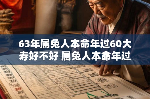 63年属兔人本命年过60大寿好不好 属兔人本命年过生日禁忌