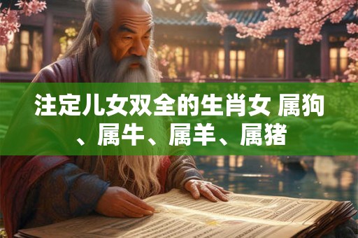 注定儿女双全的生肖女 属狗、属牛、属羊、属猪