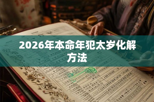 2026年本命年犯太岁化解方法