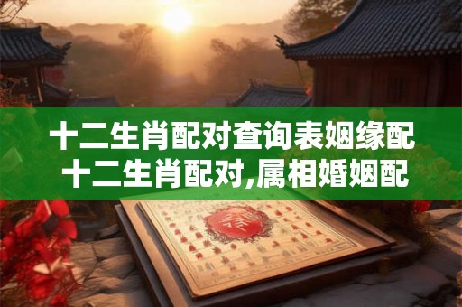 十二生肖配对查询表姻缘配 十二生肖配对,属相婚姻配对查询