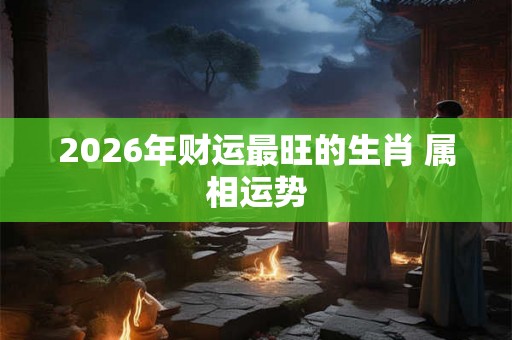 2026年财运最旺的生肖 属相运势