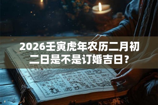 2026壬寅虎年农历二月初二日是不是订婚吉日? 2026壬寅虎年农历二月初二日是不是订婚吉日?