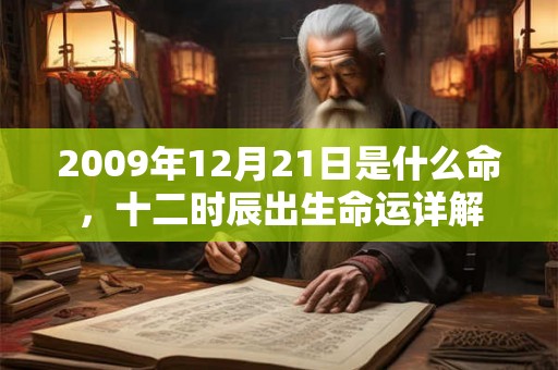 2009年12月21日是什么命，十二时辰出生命运详解