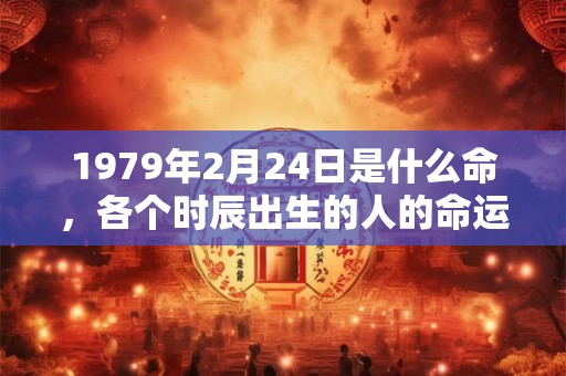 1979年2月24日是什么命，各个时辰出生的人的命运