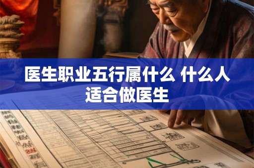 医生职业五行属什么 什么人适合做医生