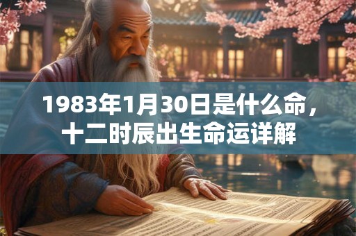 1983年1月30日是什么命，十二时辰出生命运详解
