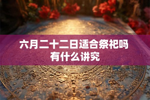 六月二十二日适合祭祀吗 有什么讲究 六月二十二日适合祭祀吗 有什么讲究