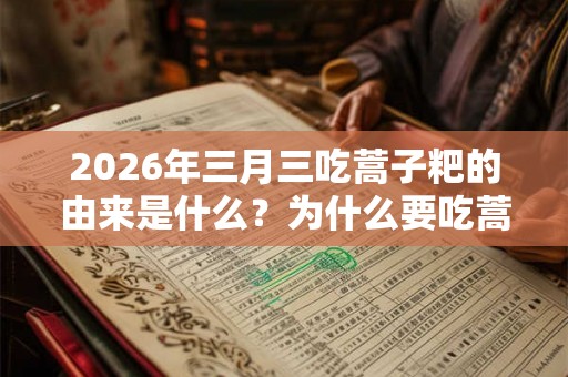 2026年三月三吃蒿子粑的由来是什么?为什么要吃蒿子粑? 2026年三月三吃蒿子粑的由来是什么?为什么要吃蒿子粑?
