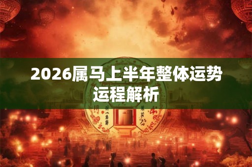 2026属马上半年整体运势运程解析