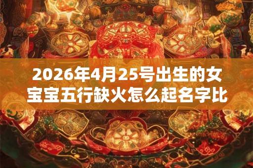 2026年4月25号出生的女宝宝五行缺火怎么起名字比较好