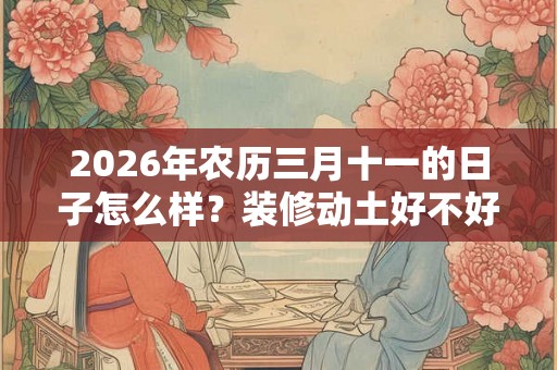 2026年农历三月十一的日子怎么样？装修动土好不好？