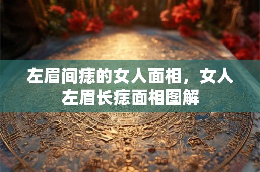左眉间痣的女人面相，女人左眉长痣面相图解
