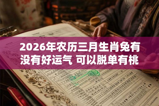 2026年农历三月生肖兔有没有好运气 可以脱单有桃花