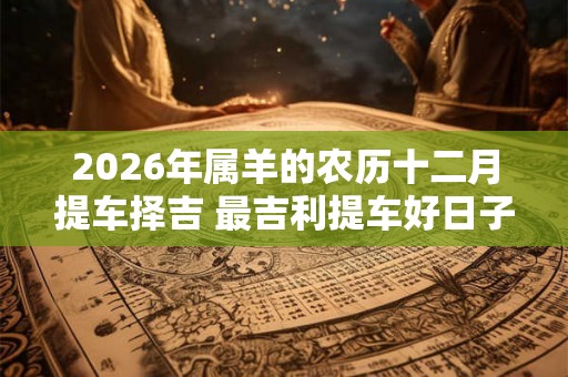 2026年属羊的农历十二月提车择吉 最吉利提车好日子