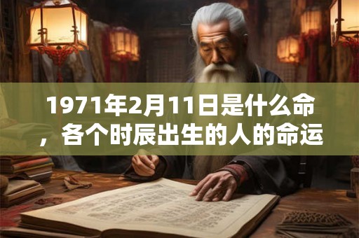 1971年2月11日是什么命，各个时辰出生的人的命运