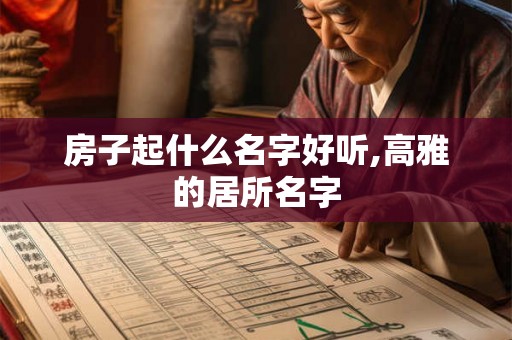 房子起什么名字好听,高雅的居所名字