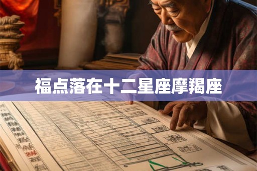 福点落在十二星座摩羯座