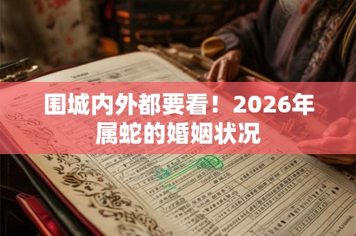 围城内外都要看！2026年属蛇的婚姻状况