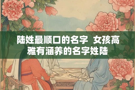 陆姓最顺口的名字 女孩高雅有涵养的名字姓陆 陆姓最顺口的名字 女孩高雅有涵养的名字姓陆