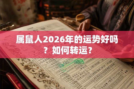 属鼠人2026年的运势好吗？如何转运？