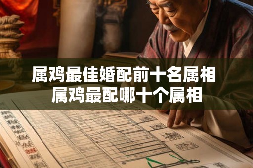 属鸡最佳婚配前十名属相 属鸡最配哪十个属相