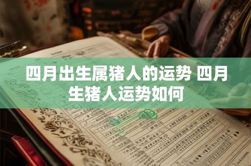 四月出生属猪人的运势 四月生猪人运势如何 四月出生属猪人的运势 四月生猪人运势如何
