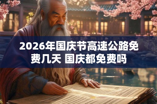 2026年国庆节高速公路免费几天 国庆都免费吗