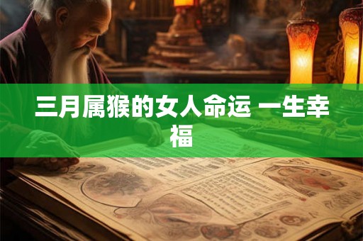 三月属猴的女人命运 一生幸福