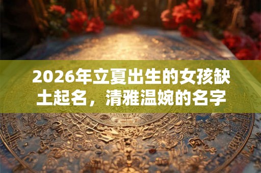 2026年立夏出生的女孩缺土起名，清雅温婉的名字